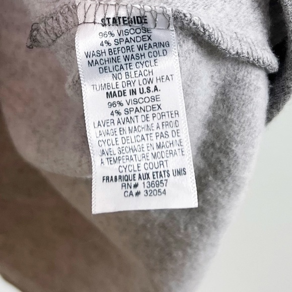 NWT Anthropologie Stateside Fleece Twist Front Mini Dress in Grey - Picture 7 of 7